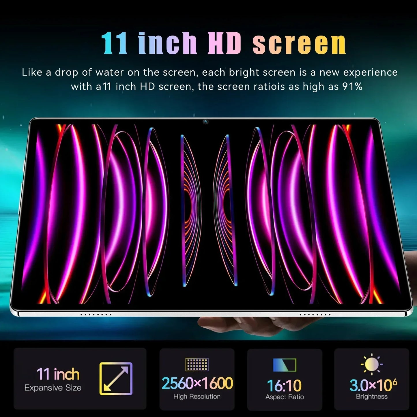 2024 Original HD4K Tablet PC Pad 6 Pro Android 13 12GB+512GB 10000mAh Snapdragon 888 Bluetooth WiFi Tab tablets 10 inch android