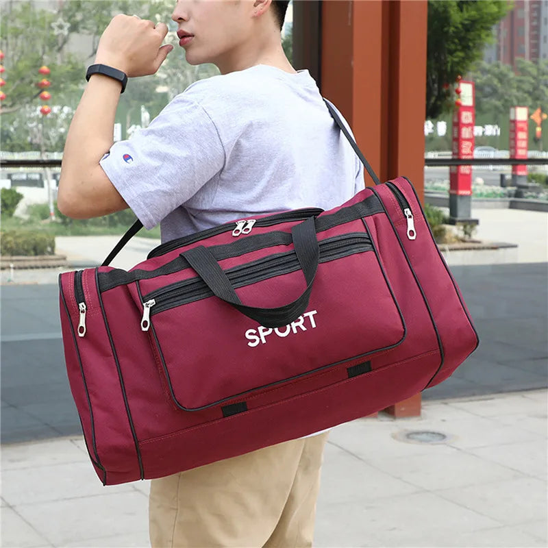 Women Men Nylon Travel Duffel Bag Carry On Luggage Bag Men Tote Large Capacity Weekender Gym Sport Holdall Overnight Bag Pouches