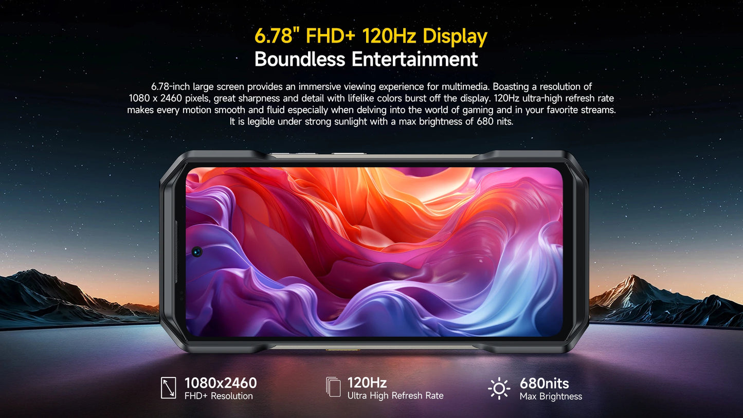 Ulefone Armor 27 Pro 5G Rugged Phone 10600mAh Smartphone 50MP Camera 64MP Night Android 14 Up to 24GB+256GB NFC Waterproof Phone