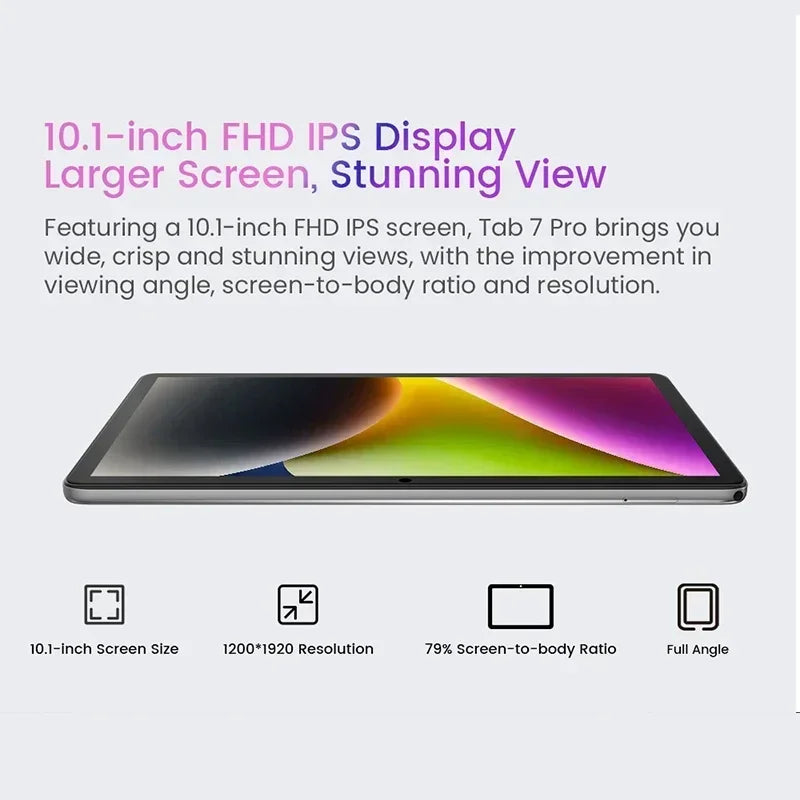 Blackview Tab 7 pro Tablet 10.1'' FHD Display GPS 6GB 128GB 4G 13MP Camera 6580mAh Unisoc T606 Android 12 Tablets Pad PC