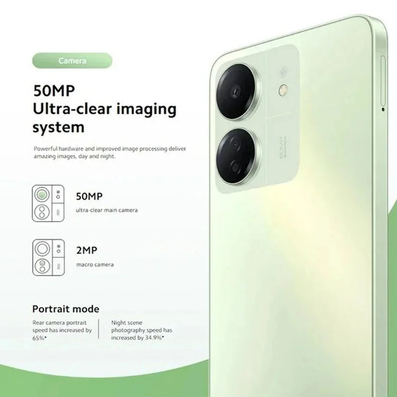 Global Version Xiaomi Redmi 13C MIUI 14 Smartphone MTK Helio G85 Octacore 50MP Camera 5000mAh 90Hz 6.74" Display