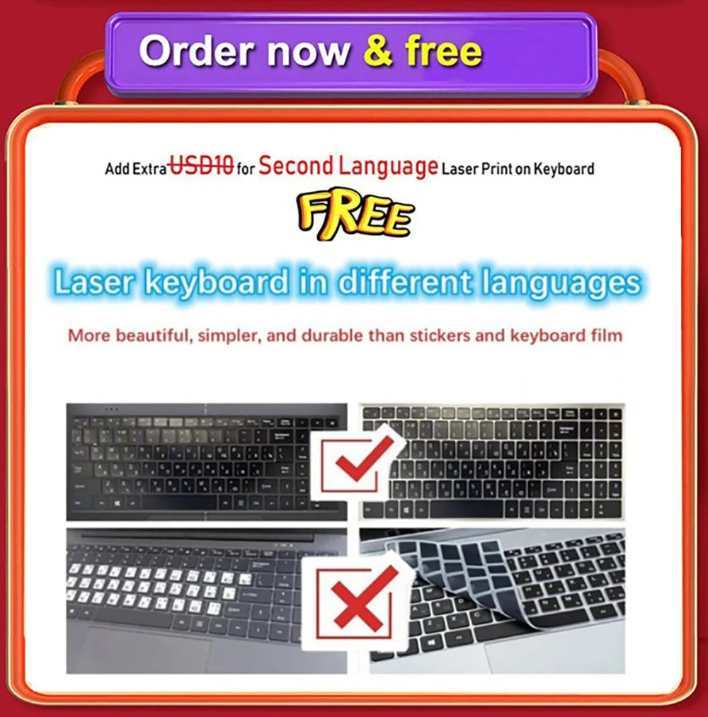 Gaming Laptop 16 Inch Intel Core I9-11900H 32 GB RAM 2TB SSD Fingerprint Unlock 8 Cores 16 Threads Wifi6 HD Camera DDR4 Computer