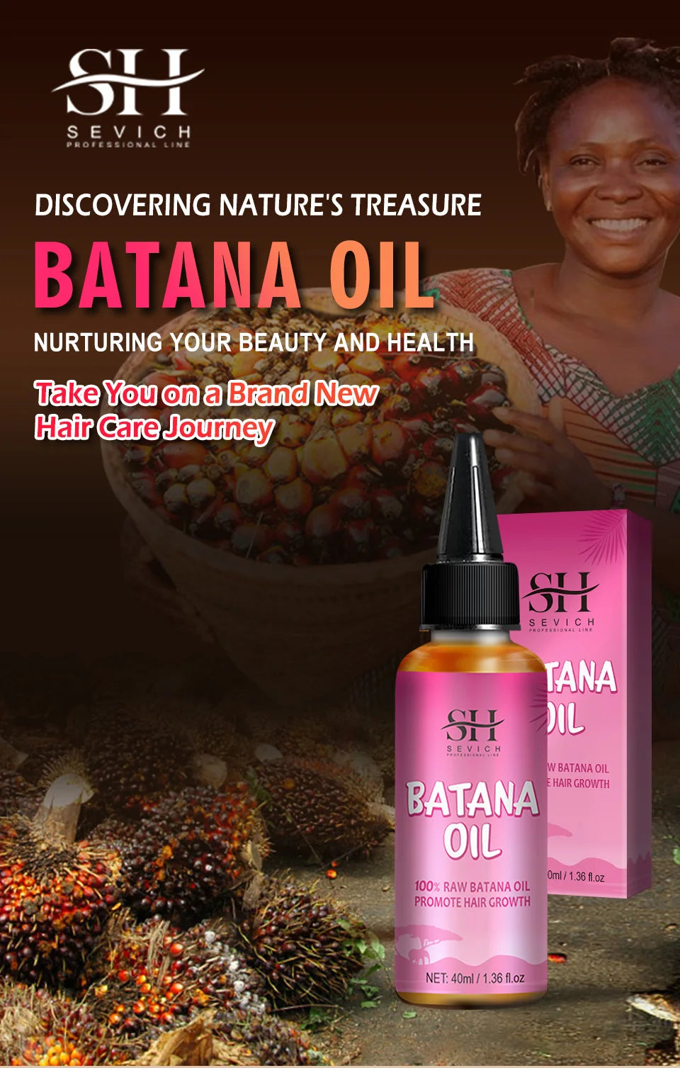 100% Pure Batana Oil From Honduras Natural Batana Butter For Hair Growth Alopecia Areata Hair Loss Treatment For Men & Women