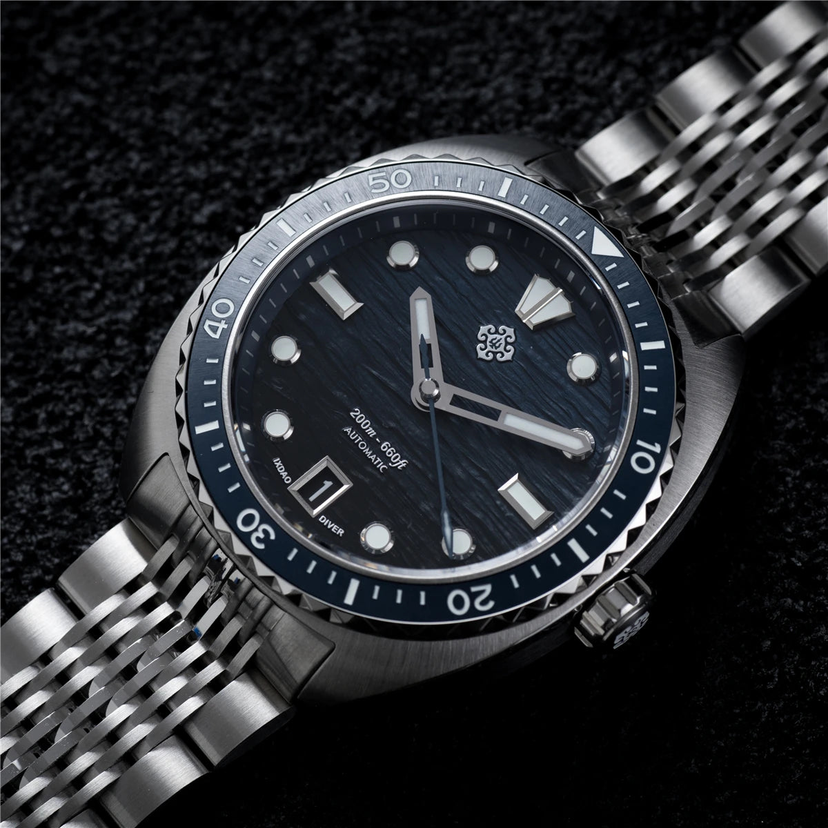 2025 New IXDAO IPOSE Automatic Mechanical Men Watch JD-X07S Dragon Scale Pattern Watch Stainless Steel BWG-9 Diving reloj hombre