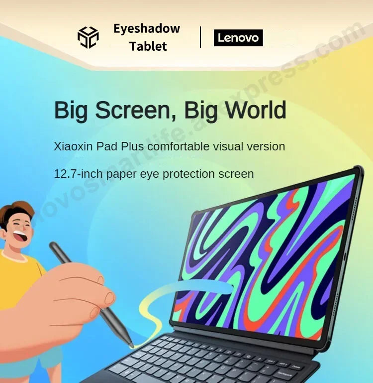 Global Rom Lenovo Xiaoxin Pad Plus 12.7 Inch with Matte Display Natural Light Anti-glare Paper Large Comfortable Visual 60hz