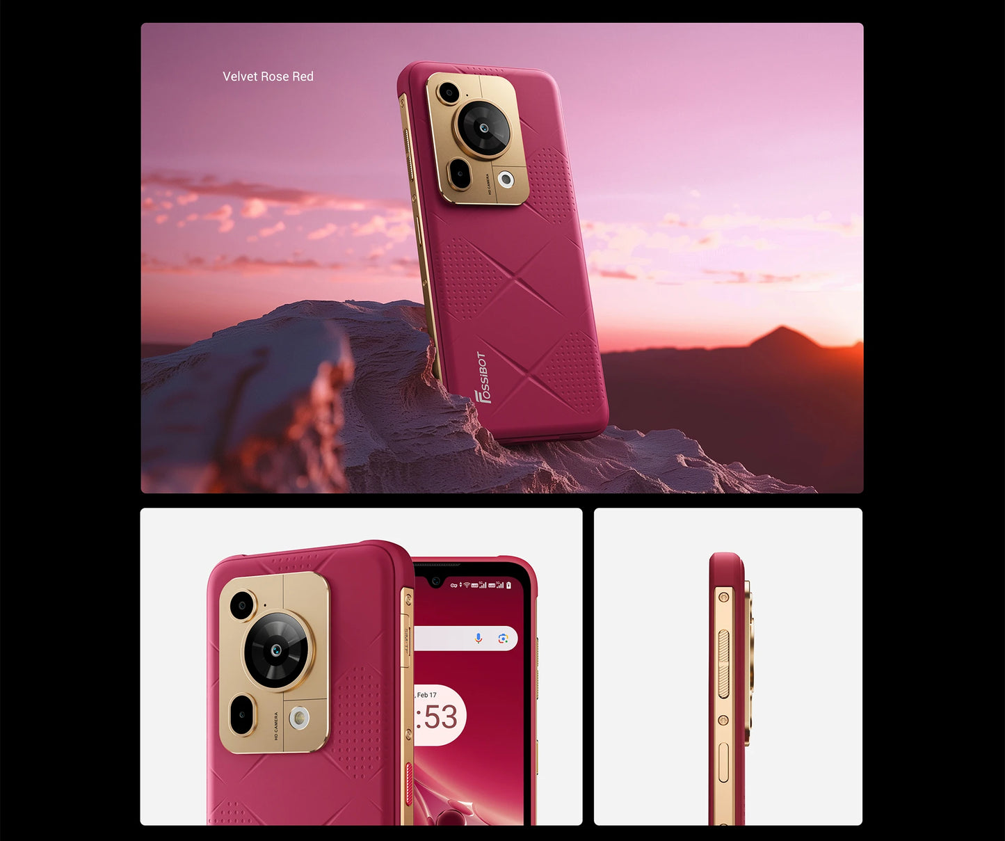 Fossibot F112 PRO 5G Rugged Smartphone 6.88" HD+ 7150mAh 24GB(8+16) 256GB Mobile Phone 50MP Environmentally Friendly Cellphone