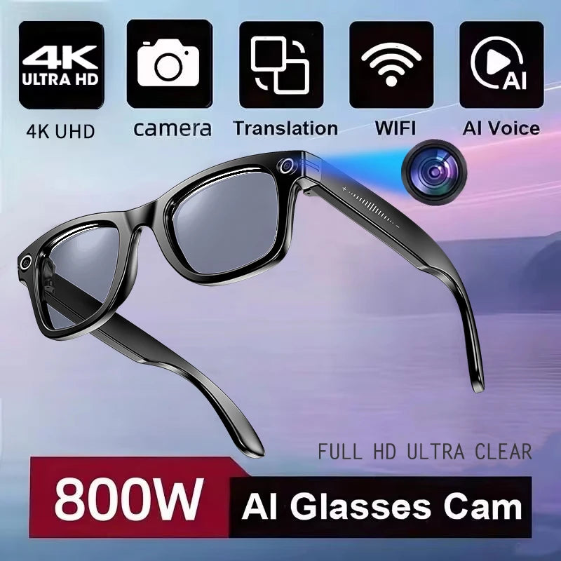 2025 Smart Glasses 32GB Memory with Camera Sunglasses Mini Camera Video Translation Bluetooth Call Anti-blue Glasses Man Women