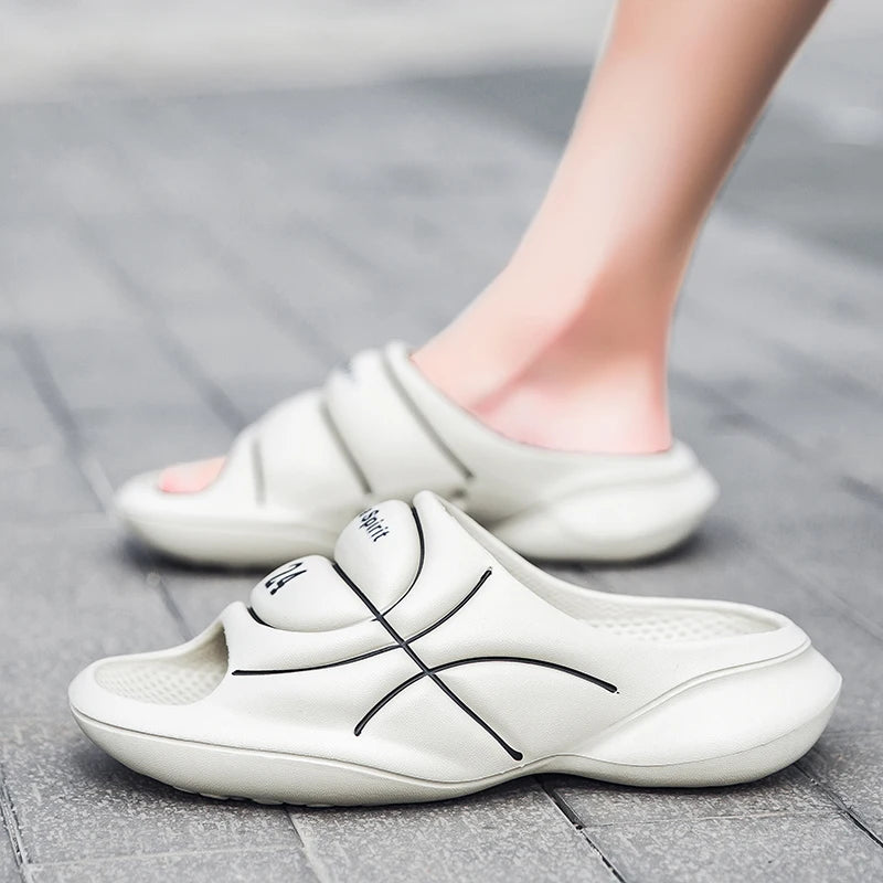 Slippers for men in summer trendy for outdoor sports dual purpose anti slip and odor resistant sandals basketball Slippers