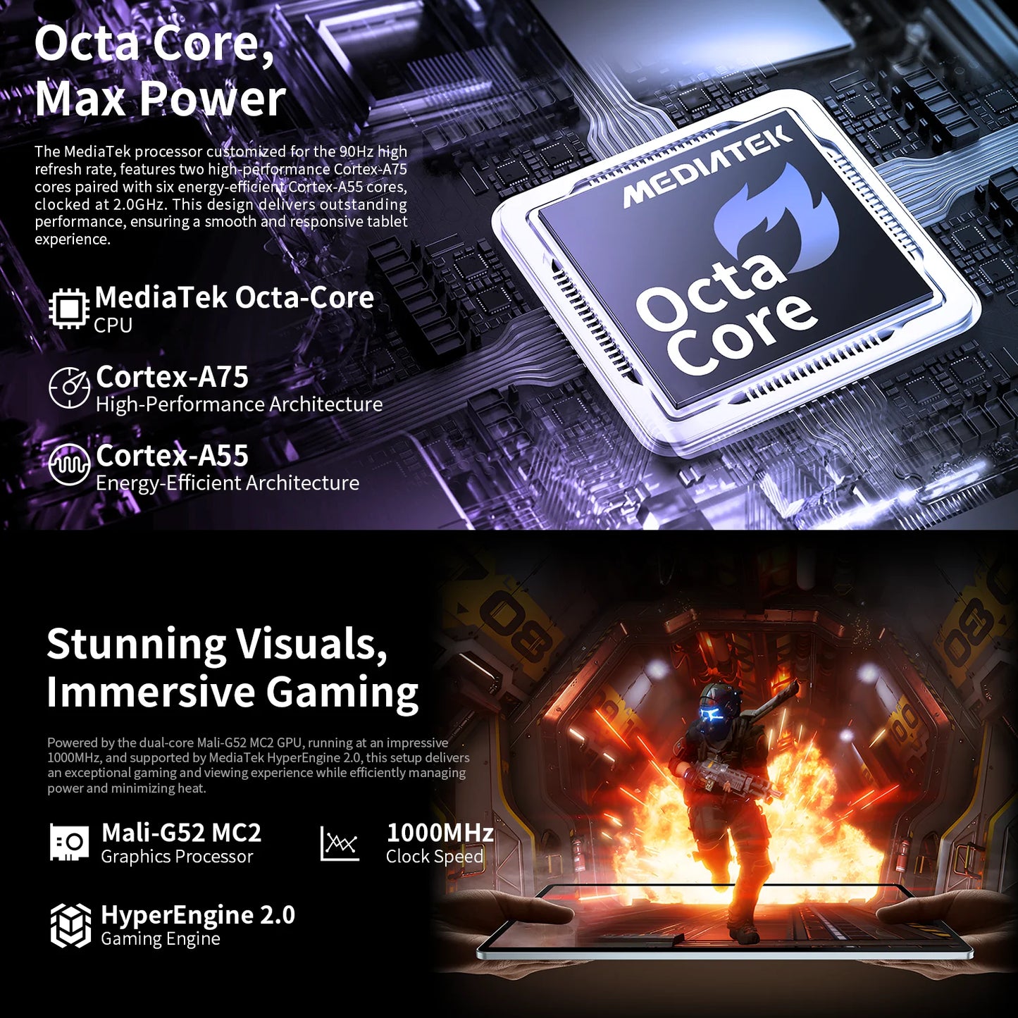 Teclast T60 Plus Tablet 12" 90Hz 2K Display Android 14 MTK G88 Octa-Core Max 16GB RAM 128GB ROM Widevine L1 4G LTE GPS 8000mAh