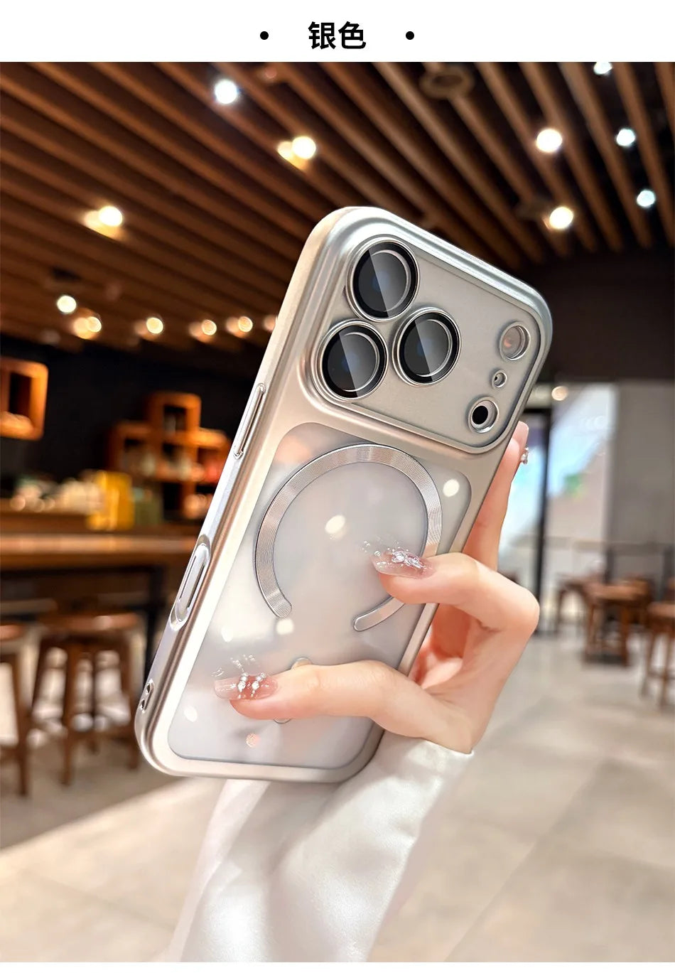 17ProMax Cases Original Soft Magsafe Case for iPhone 17 Pro Max iPhone17 ProMax Transparent Lens Film Wireless Charging Cover