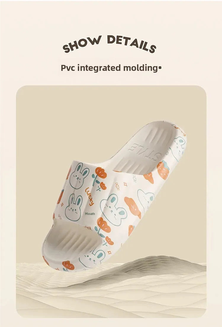 Anti-Odor Men's Slippers Summer Bathroom Couples Indoor Outdoor Wearable Non-Slip Durable Cold Slippers Women's Slippers