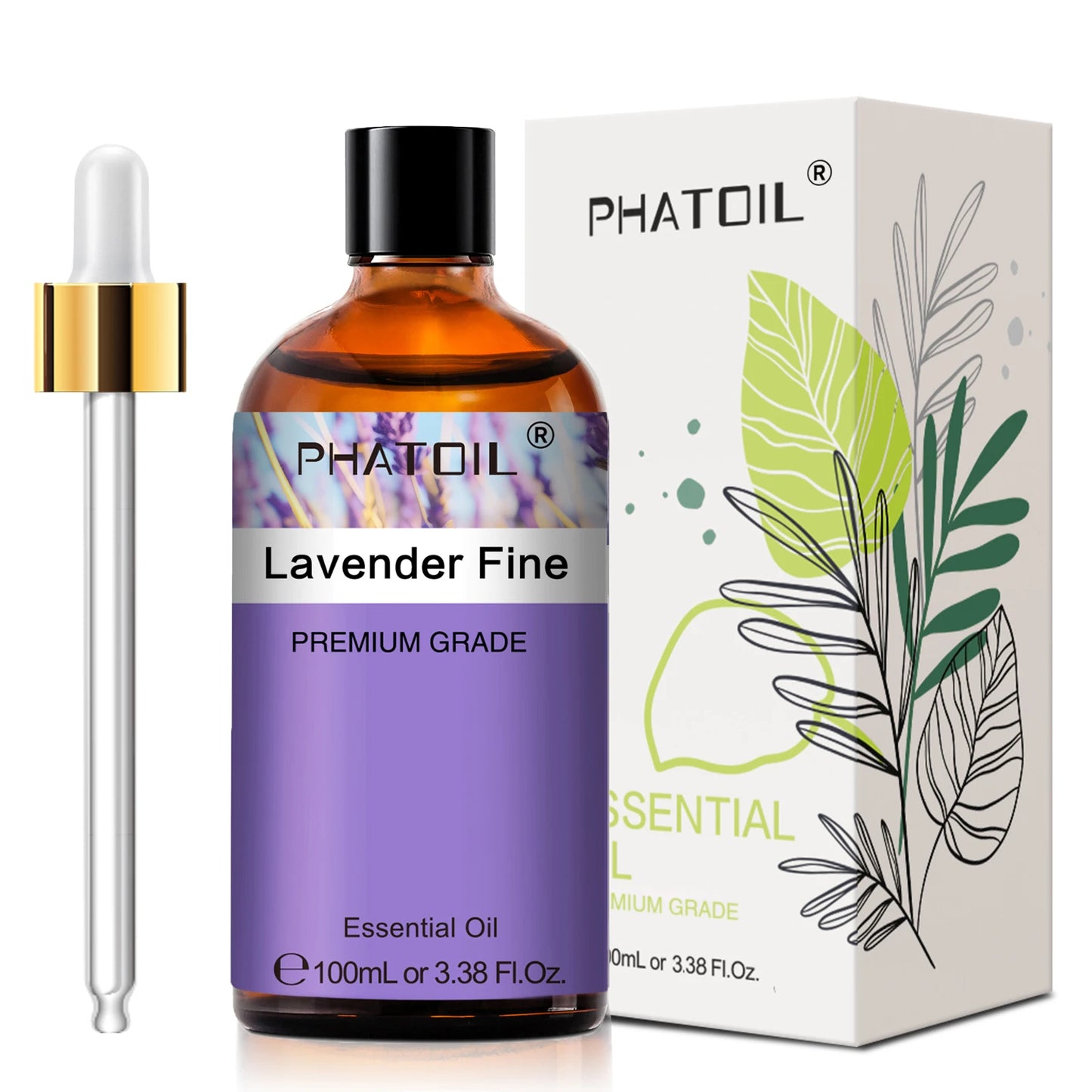 PHATOIL 100ml Natural Essential Oil For Skin Aromatherapy Lemongrass Eucalyptus Lavender Peppermint Fragrance Essential Oils