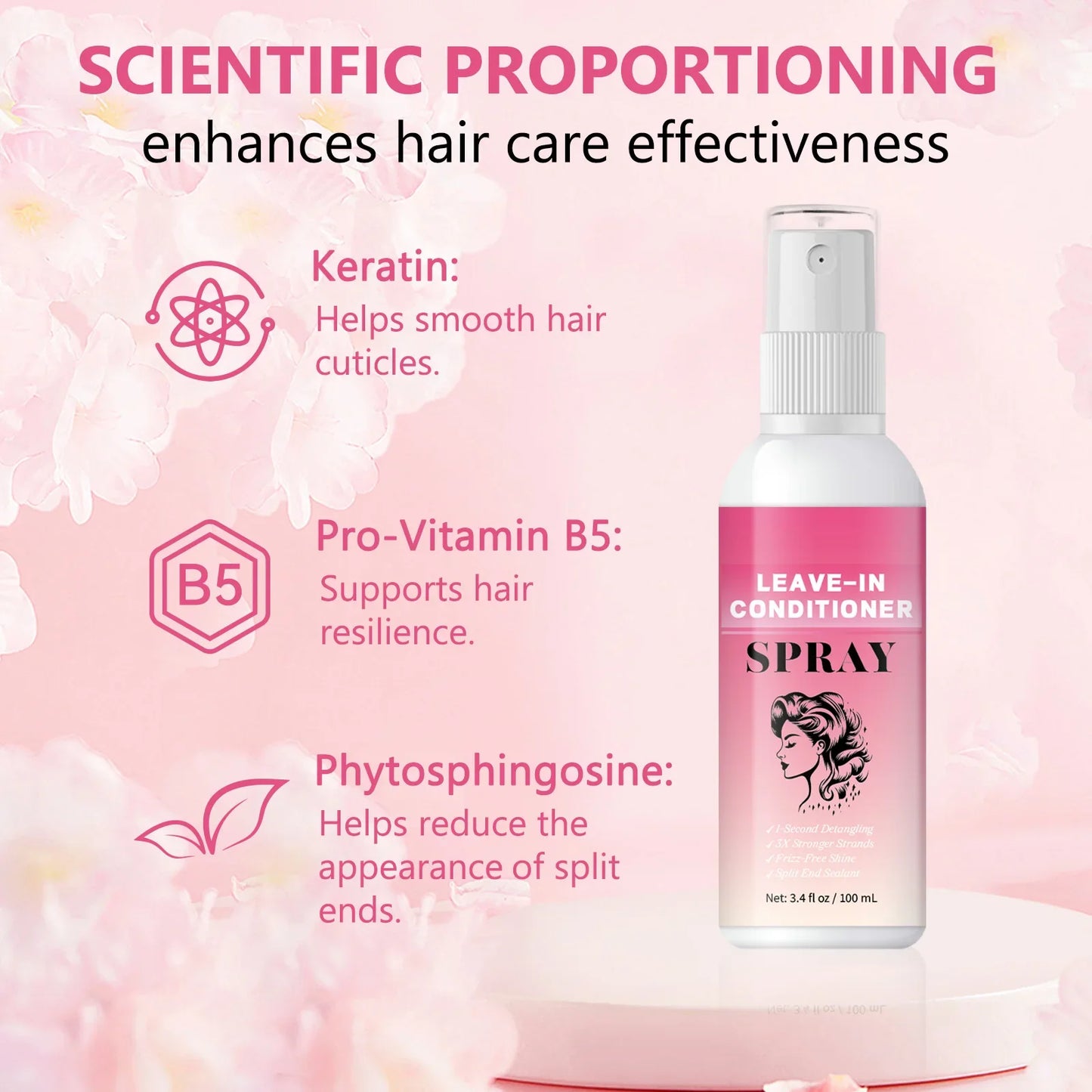 Hair Care Deep Repair Conditioning for Hair Heat Protector Serum Protect Hair From UV Damaged Moisturizing Hair-Care