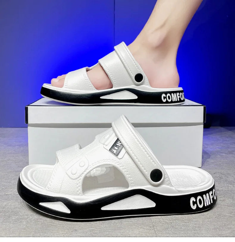 Summer Eva Sandals for Men Fashion Slippers Indoor Lightweight Soft Anti-slip Flats Men's Sandals Outdoor Beach Open-toe Sandals