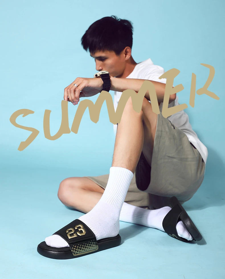 EVA Summer Men's Slippers Unisex Indoor Soft-Soled Anti-slip Sandals Outdoor Trendy Beach Holiday Sandal Shoes for Men Sandalias