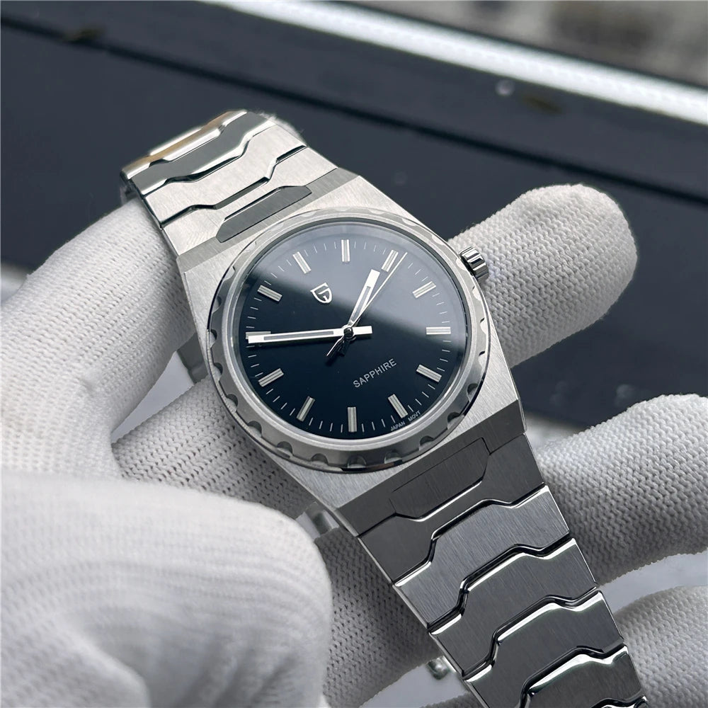 2025 New PAGANI DESIGN Men's Quartz Watch 37MM VJ21 Sapphire Stainless Steel Waterproof Wristwatches Reloj Hombre PDYS020