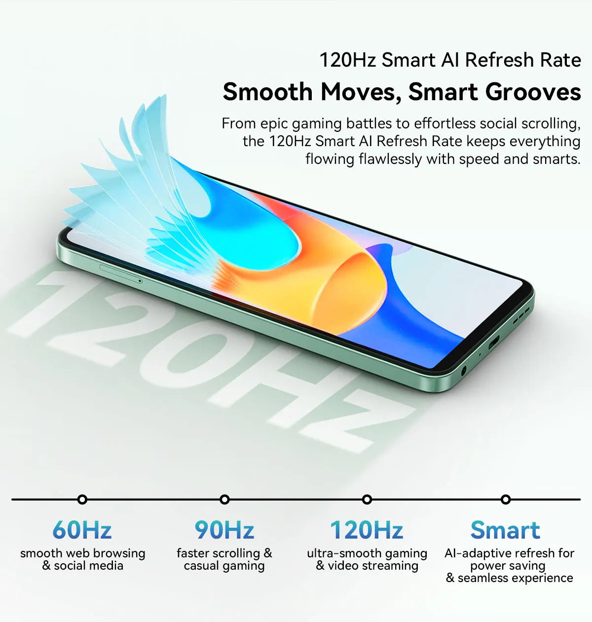 Blackview SHARK 6 AI Smartphone Android 15 Unisoc T8100 5G Mobile Phone 6.88'' Display 120Hz, 8+16GB RAM,128GB+2TB ROM, 5000mAh