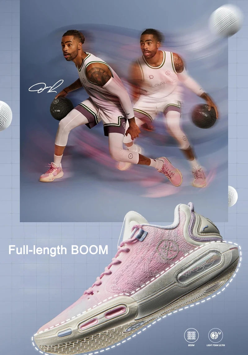 Li-Ning Men's WADE SHADOW 7 On Court Basketball Shoes BOOM Cushion Wearable Anti-slip LiNing Stable Sneakers ABPV011