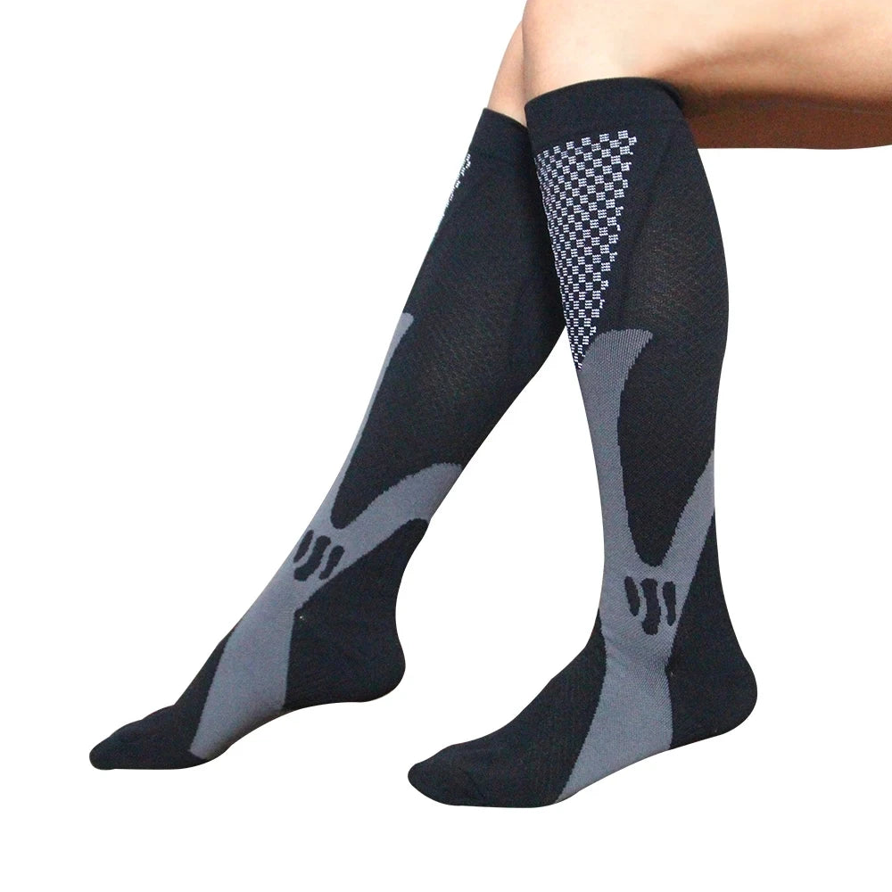 Compression Socks Men Running Cycling Sports Socks Basketball Football Golf Long Socks Varicose Veins Edema Circulation Medical