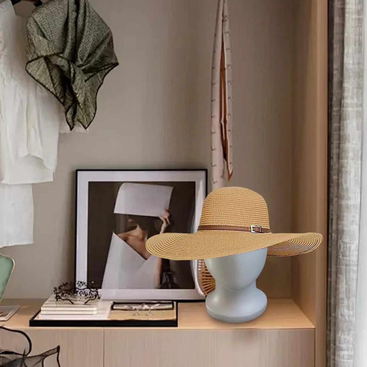 Foam Mannequin Head Female Wig Head Display Smooth Durable Styling Tools Lightweight for Hairpieces Sunglasses Jewelry Hats