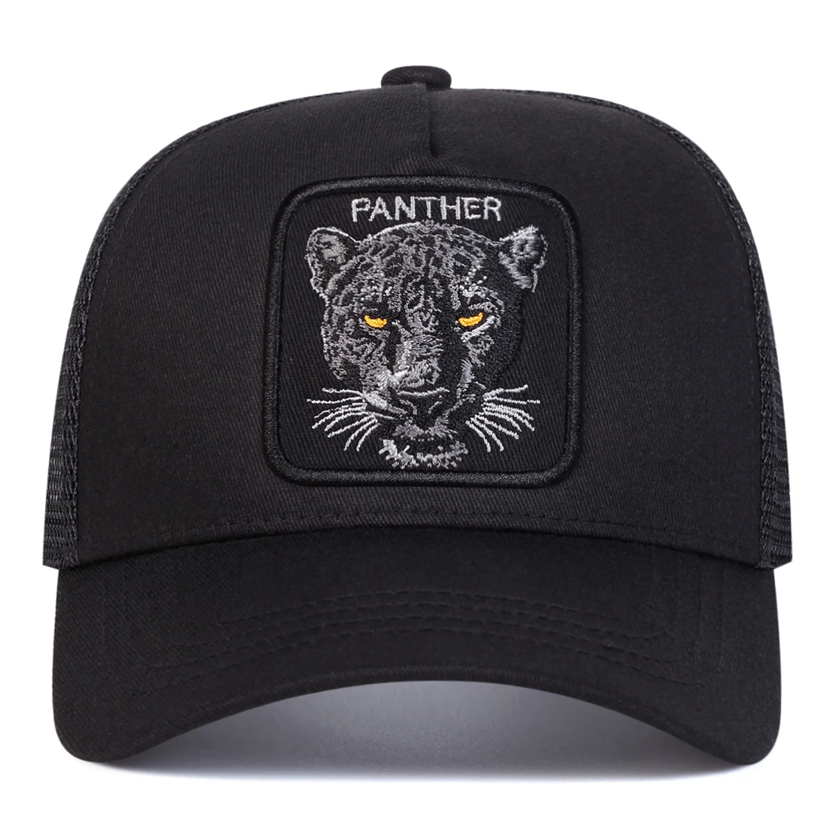 Unisex PANTHER Embroidery Baseball Net Caps Spring and Summer Outdoor Adjustable Casual Hats Sunscreen Hat