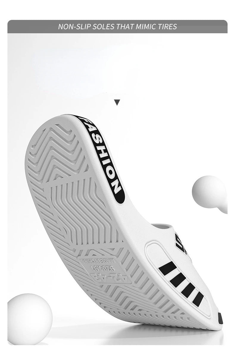 Fashion Men's Slippers Soft Sole Non-slip Men Flip Flops Comfortable Large Size Outdoor Beach Sandals Man Home Bathroom Slippers