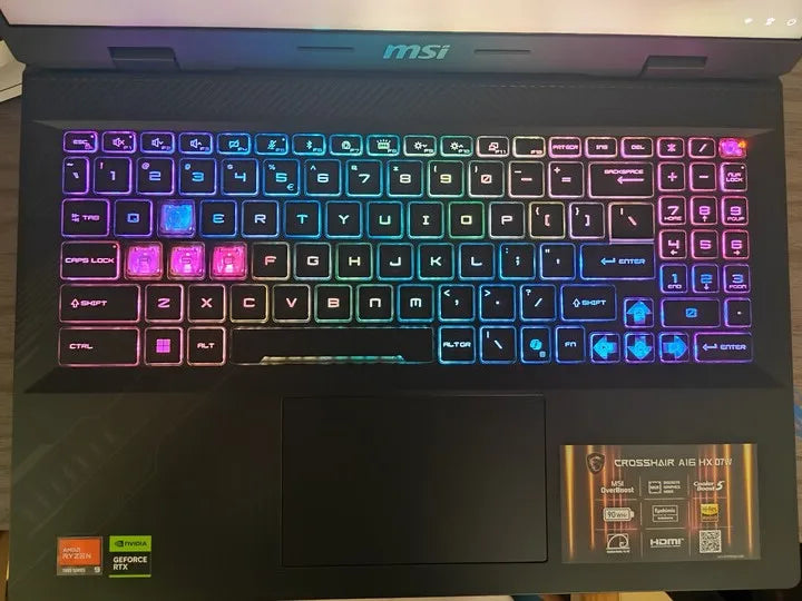 2025 MSI Crosshair A16 HX Gaming Laptop 16 Inch QHD 2.5K 240Hz IPS Screen Netbook AMD Ryzen R9-7945HX 32GB 2TB RTX5060 Notebook