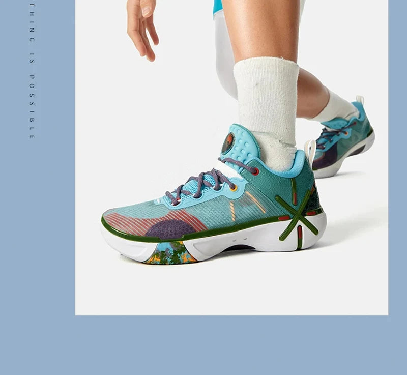 Li-Ning Men's WADE SHADOW 6V2 On Court Basketball Shoes BOOM Cushion Wearable Sport Shoes LiNing Stable Support Sneakers ABPV021