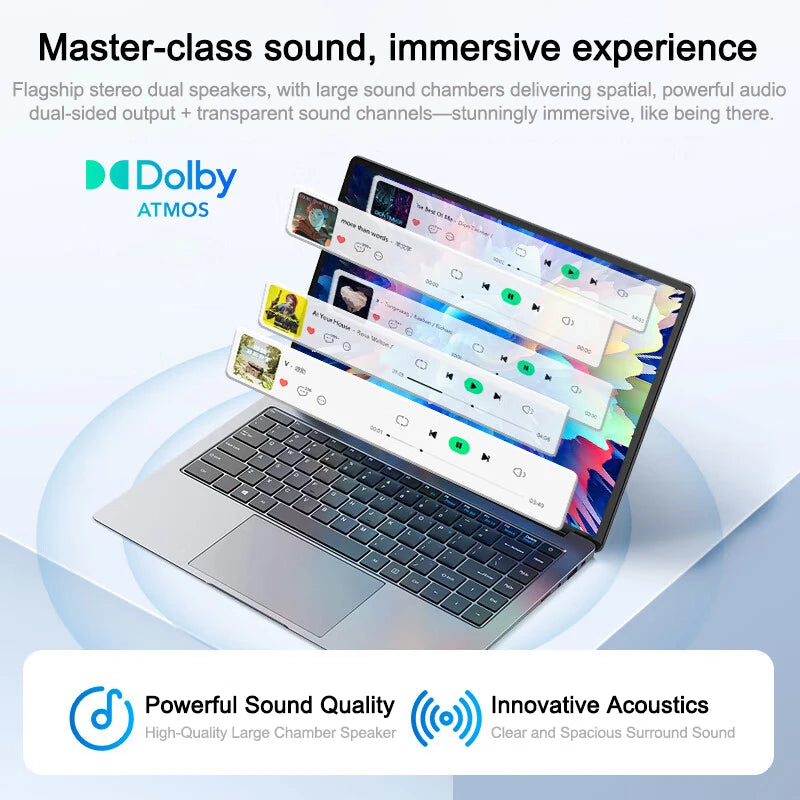 New 14.1" Laptop Intel Core i9-9900 32GB 2TB Gaming PC Ultra Slim Office Study Computer PC Windows 11 Pro 1920*1080 HD