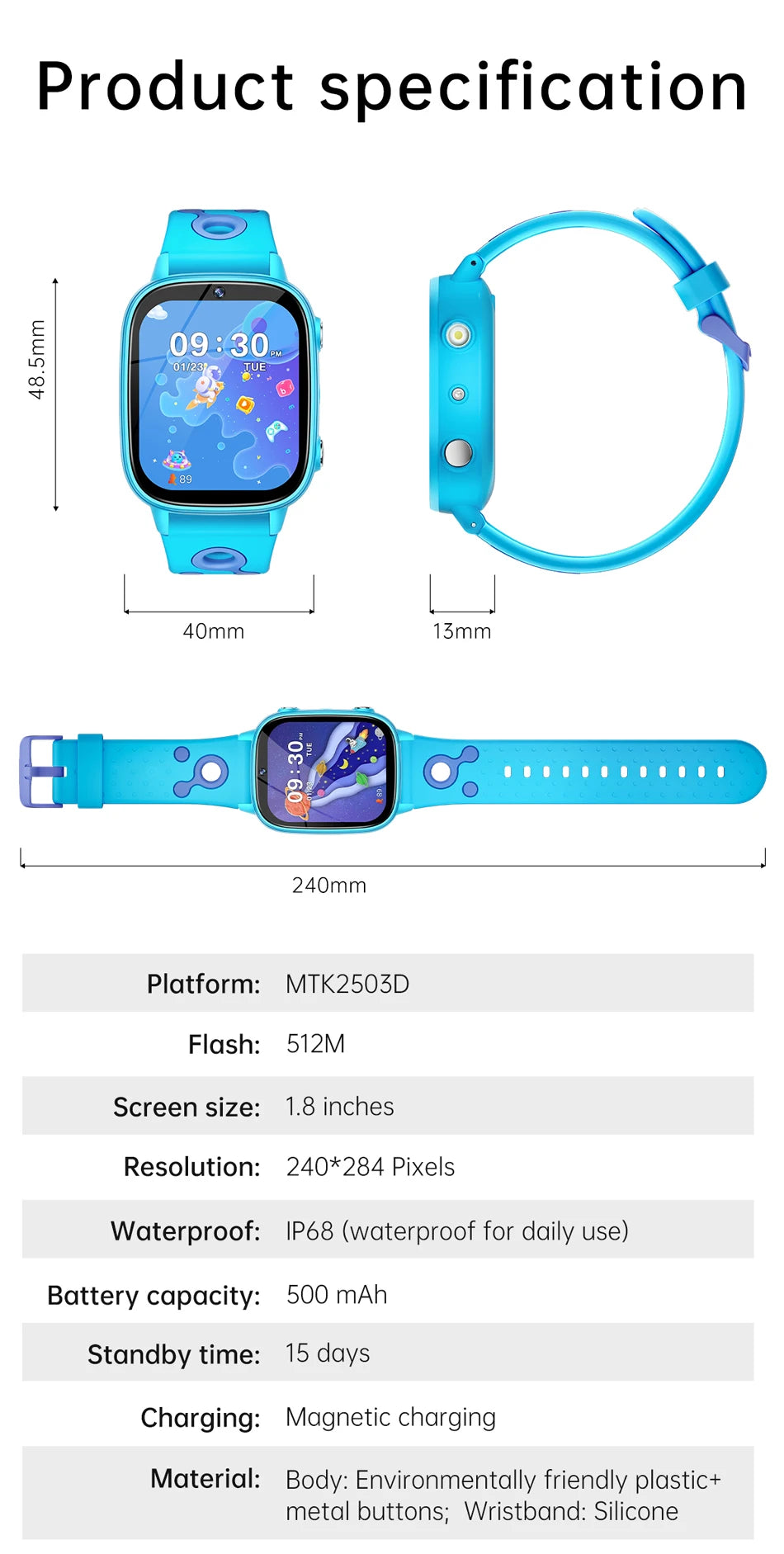 2025 New Smart Watch For Children HD Touch Screen Camera 26 Games Learn vocabulary Alarm Clock Calculator Birthday Gift Boy Girl
