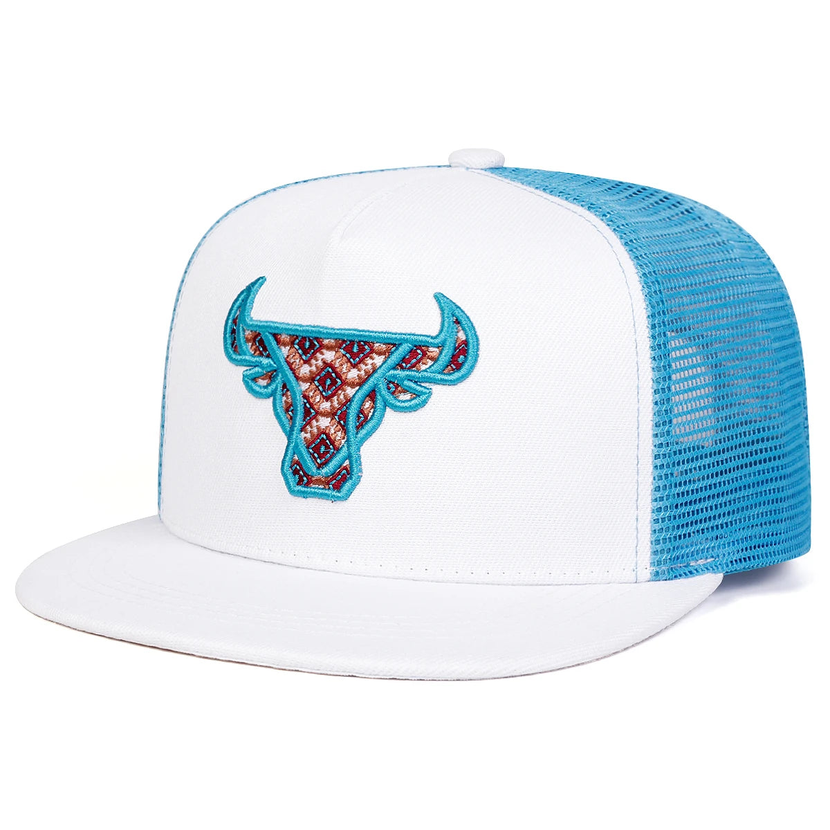 Unisex Ox Head Embroidery Hip-hop Net Hats Spring Summer Outdoor Adjustable Casual Baseball Caps Sunscreen Hat Cap