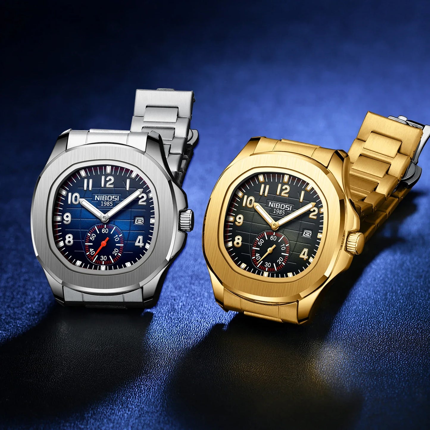 NIBOSI Brand Luxury Mens Watch Waterproof Luminous Digital Design Quartz Watch Casual Belt Date Watches For Men reloj hombre