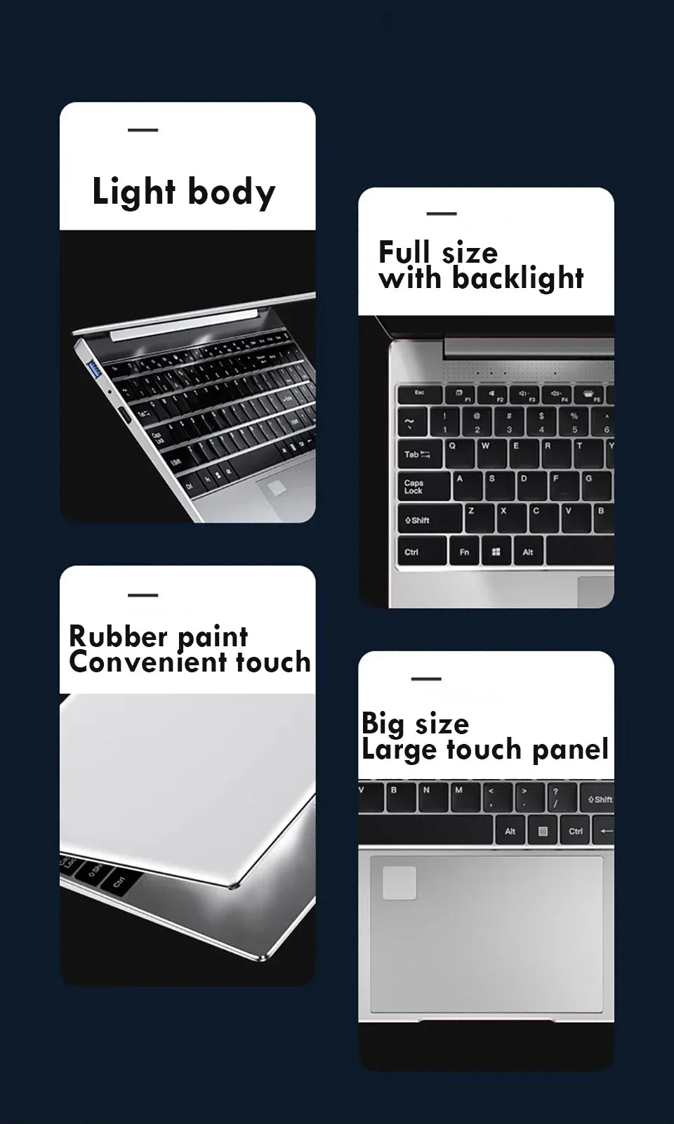 14.1-inch Portable Windows 11 Gaming Laptop Computer PC Intel Core i9-8950HK Notebook 16GB RAM 1TB SSD Office Study Laptops PC