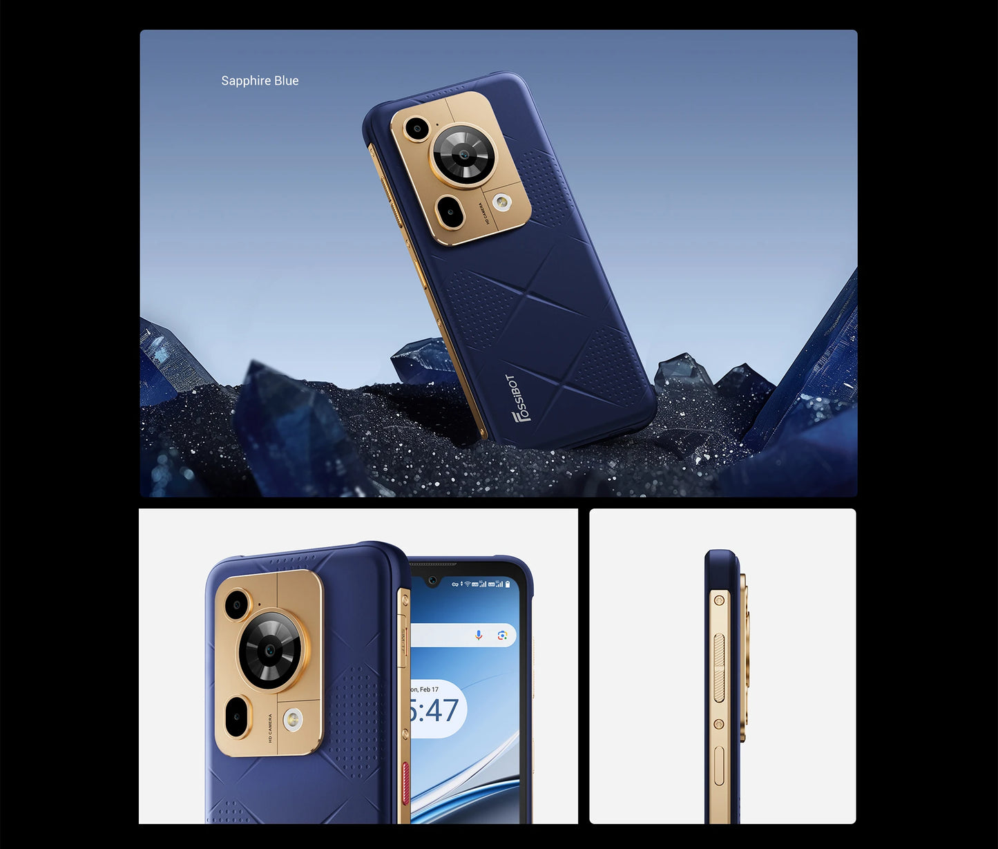 Fossibot F112 PRO 5G Rugged Smartphone 6.88" HD+ 7150mAh 24GB(8+16) 256GB Mobile Phone 50MP Environmentally Friendly Cellphone