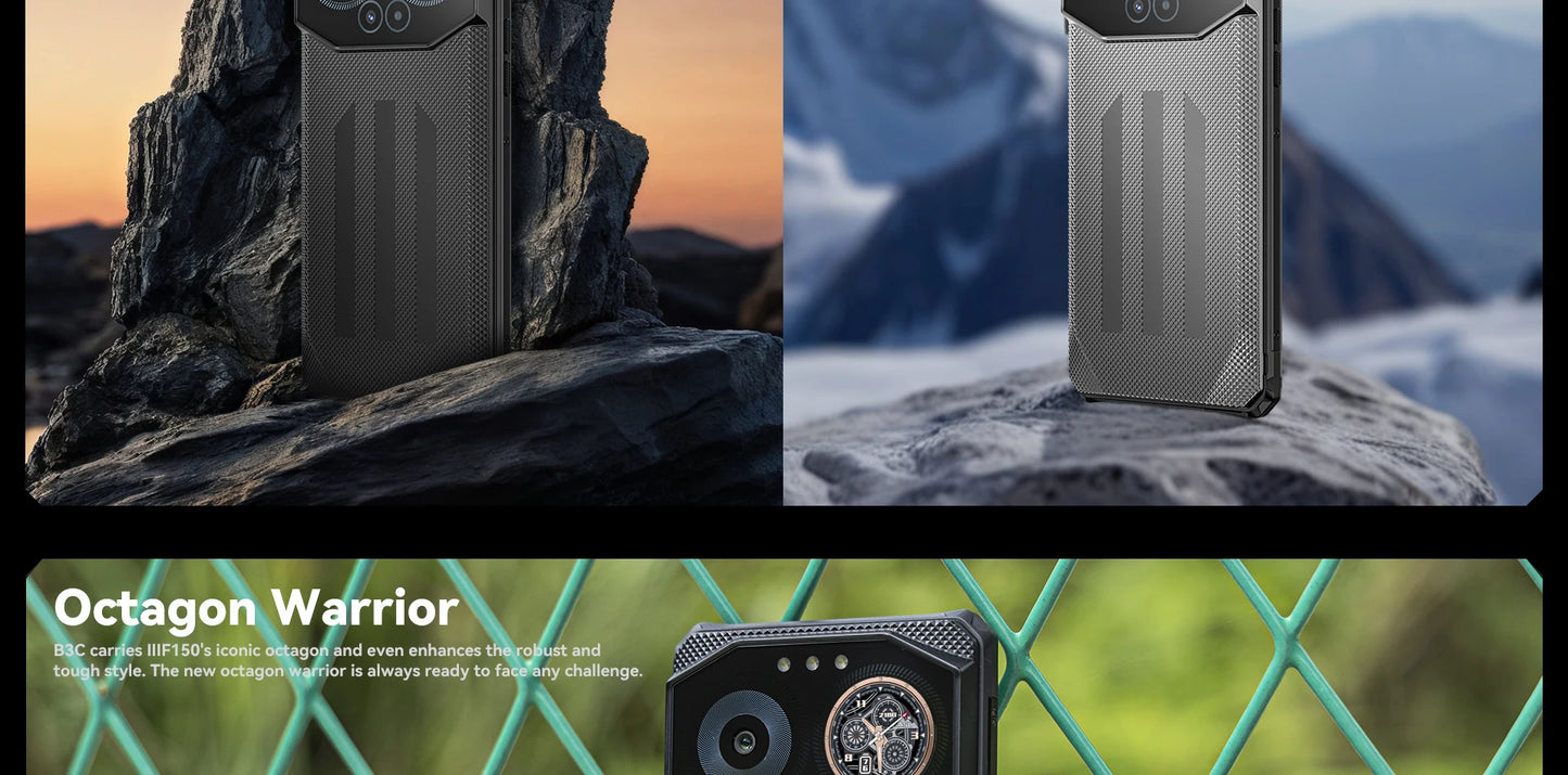 IIIF150 B3C Rugged Smartphone Dual Display 16GB 256GB 50MP Camera 10800mAh Android 14 Ultra-Thin Rugged Phone Global Version