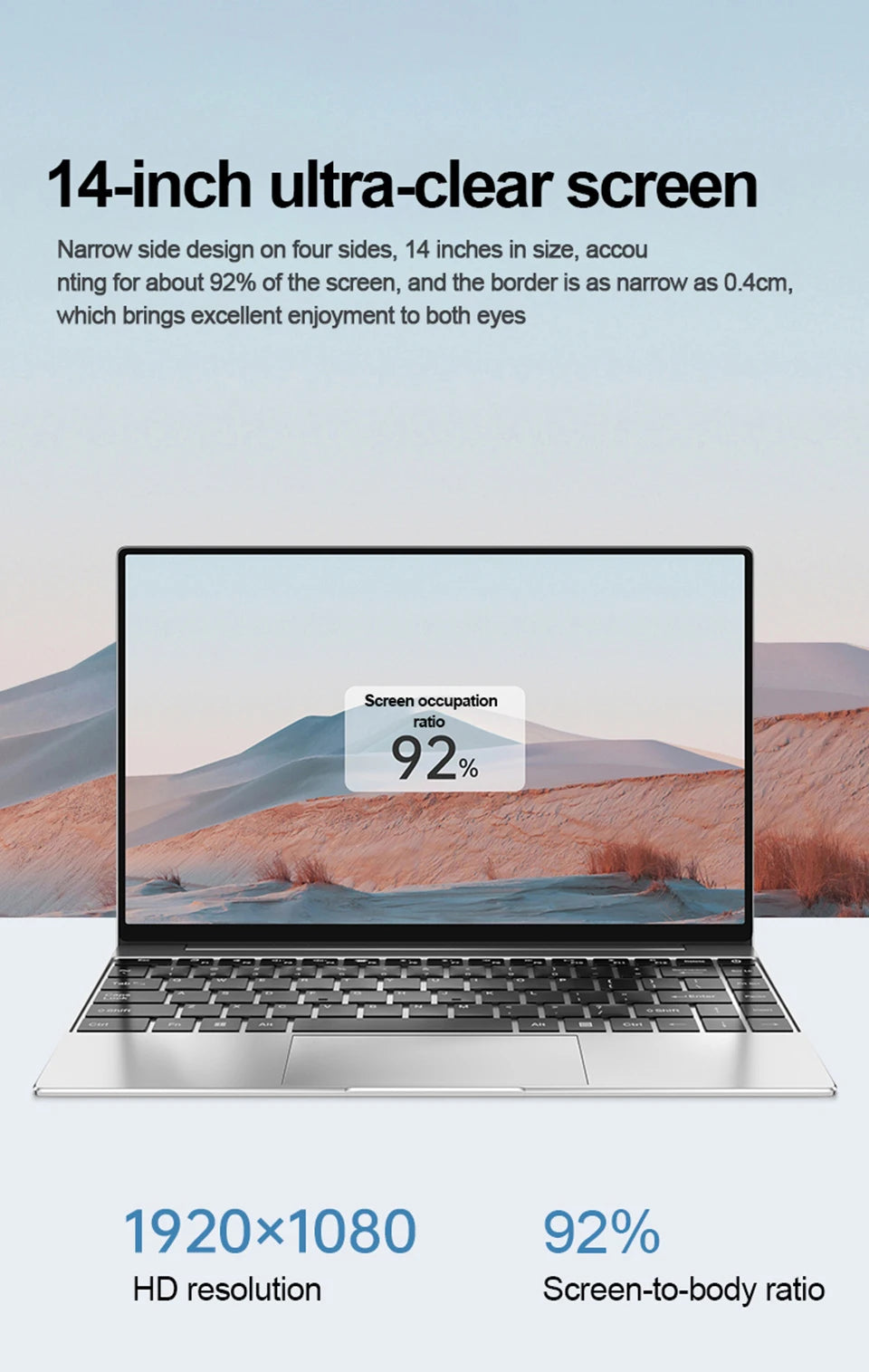 14.1-inch Portable Windows 11 Gaming Laptop Computer PC Intel Core i9-8950HK Notebook 16GB RAM 1TB SSD Office Study Laptops PC