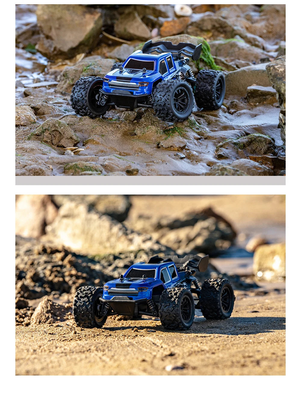 Rc Car High Speed with Light 2.4G Remote Control Racing Car Vehicle Truck 20KM/H Off-Road Climbing RC Toys for Kids Gift