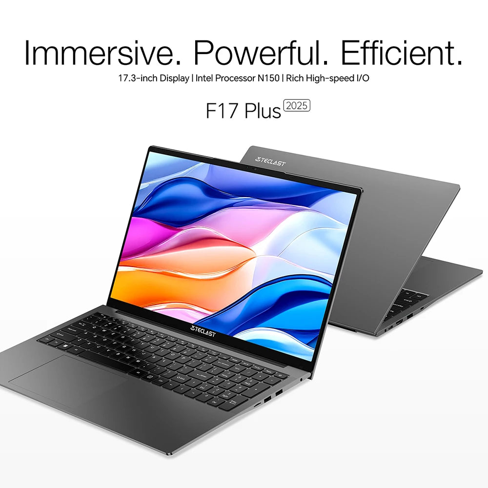 Teclast F17Plus 17.3 inch Laptop Intel N150 16GB RAM 512GB SSD Windows 11 Notebook 180° Flip Computer Backlit Keyboard mini-HDMI