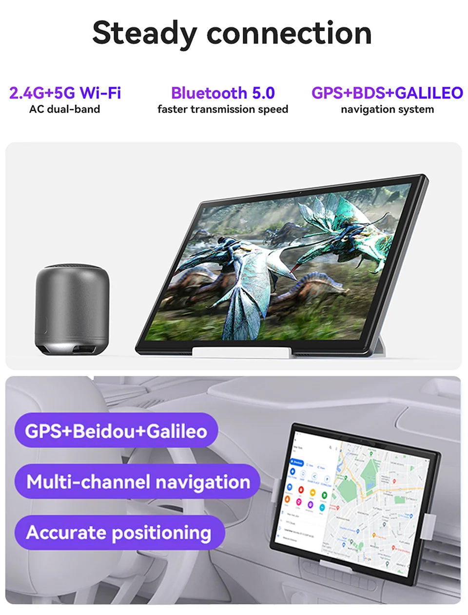 HEADWOLF WPad3 Android 12 Tablet 10.1 inch 6GB RAM DDR4X 128GB ROM UFS 2.1 MTK 8183 Octa-core Tablet PC Rear Camera16MP 7700 mAh