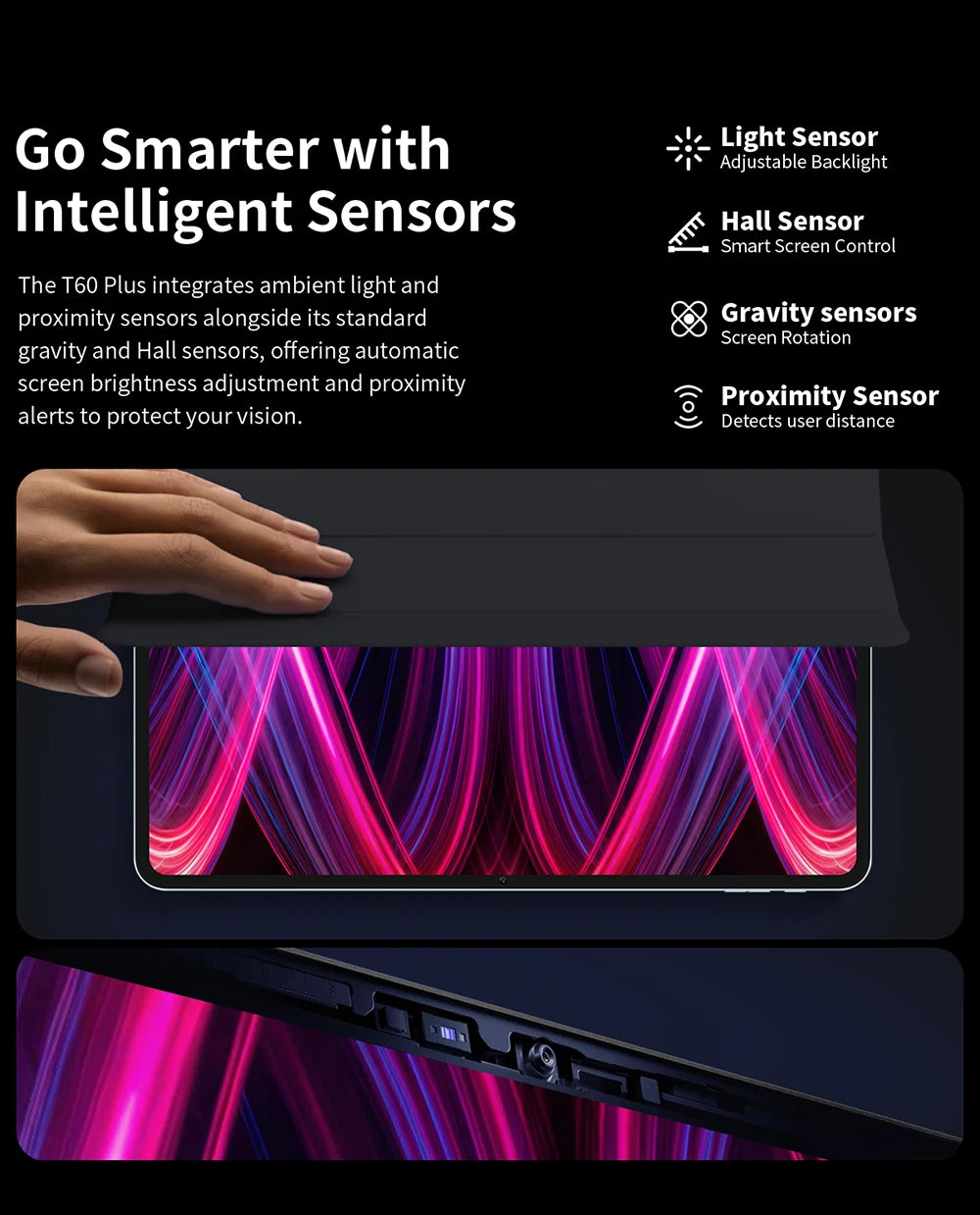 Teclast T60 Plus Tablet 12" 90Hz 2K Display Android 14 MTK G88 Octa-Core Max 16GB RAM 128GB ROM Widevine L1 4G LTE GPS 8000mAh