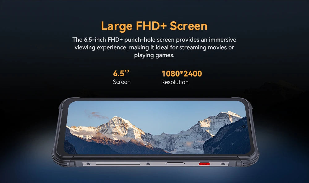 CUBOT Kingkong Power Outdoor Smartphone Android13,16GB+256GB,10600mAh(33W)/6.5”/48MP+20MP Night Vision,IP68/Dual 4G SIM/NFC/GPS