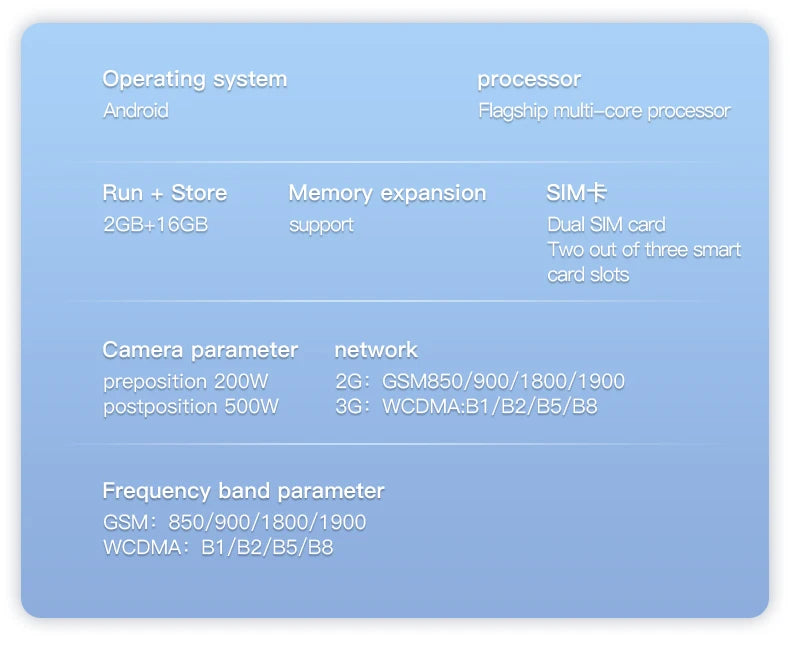SOYES XS18 Pro 3.0" Mini Smartphone 2GB RAM 16GB ROM Facial Recognition Android9.0 Dual SIM Standby 1000mAh 3G Network Phone