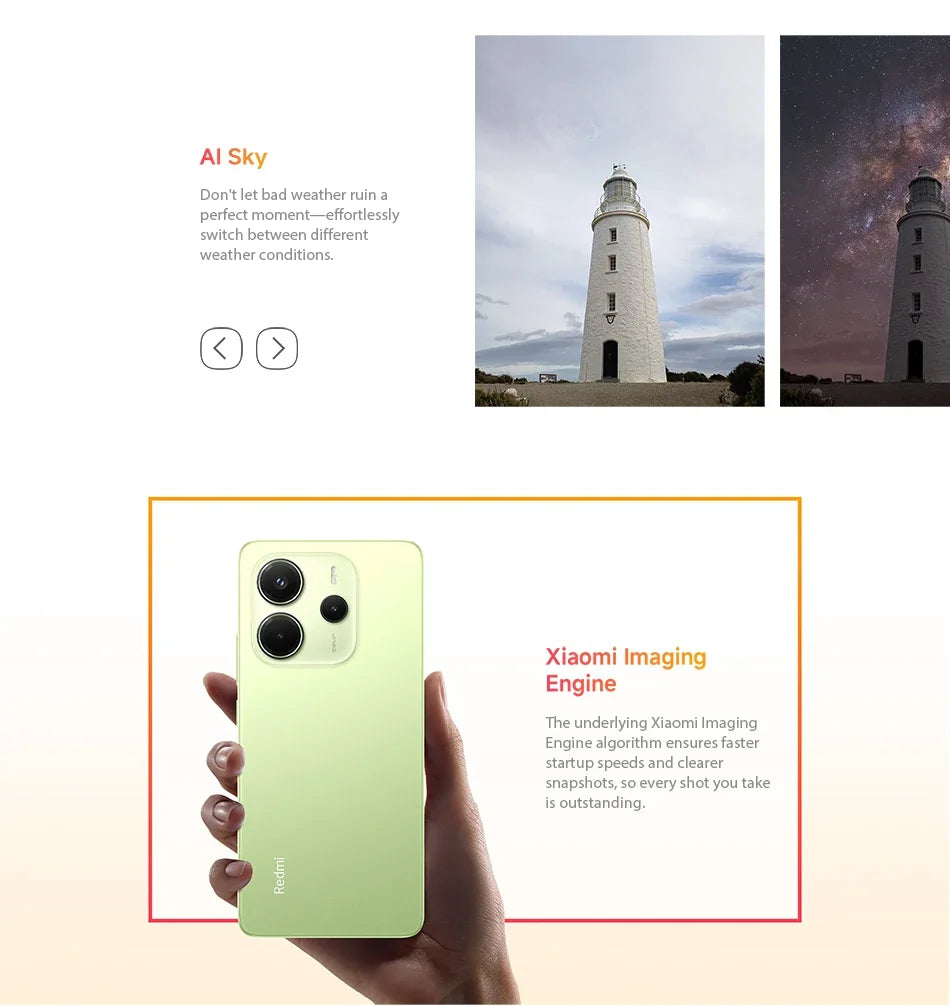 Xiaomi Redmi Note 14 Global Version MediaTek Helio G99-Ultra 108MP AI Camera 6.67" AMOLED 120Hz Display 5500mAh