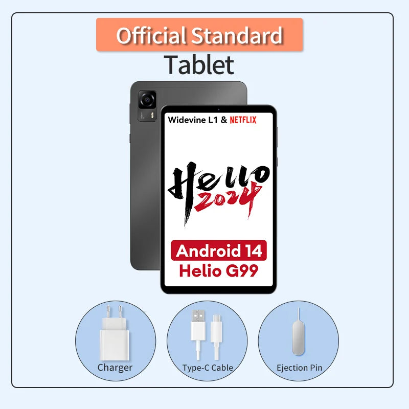 HEADWOLF FPad5/Pro Android 14 tablet 8.4 inch Max 16GB Ram 128GB/256GB ROM UFS2.1 Octa-core G99 Tablet PC Support WideVine L1