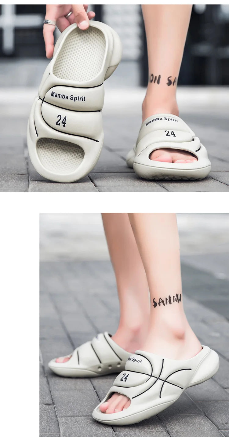 Slippers for men in summer trendy for outdoor sports dual purpose anti slip and odor resistant sandals basketball Slippers