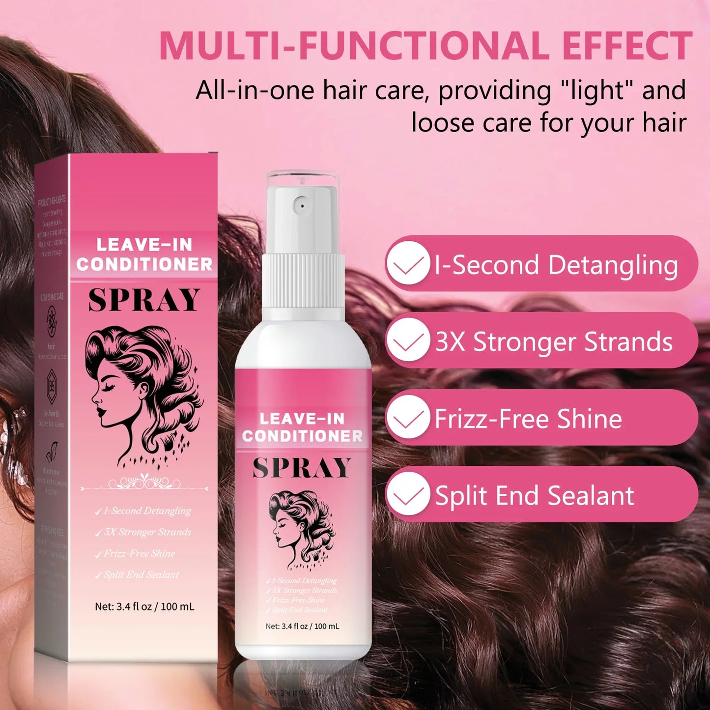 Hair Care Deep Repair Conditioning for Hair Heat Protector Serum Protect Hair From UV Damaged Moisturizing Hair-Care