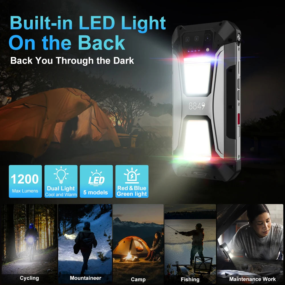 8849 Tank 2 PRO Rugged Smartphone with Projector 16GB 256GB Mobile Phone 23800mAh 120W Android 14 Phone 100MP Cell Phone