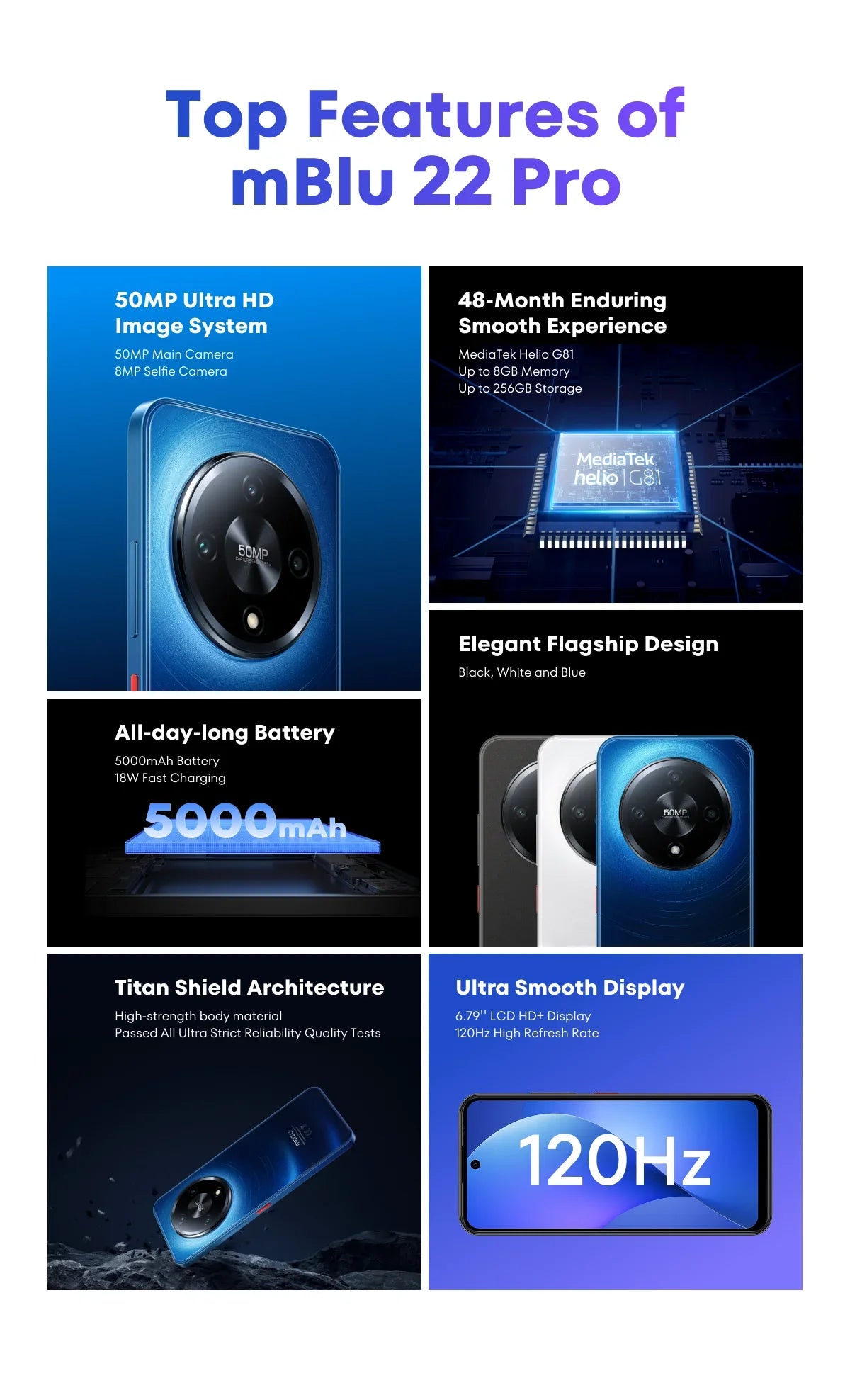 2025 New Global Version Meizu Mblu 22 Pro Smartphone 50MP Main Camera 120Hz 6.79'' LCD 5000mAh Battery 18W Fast ChargerNFC