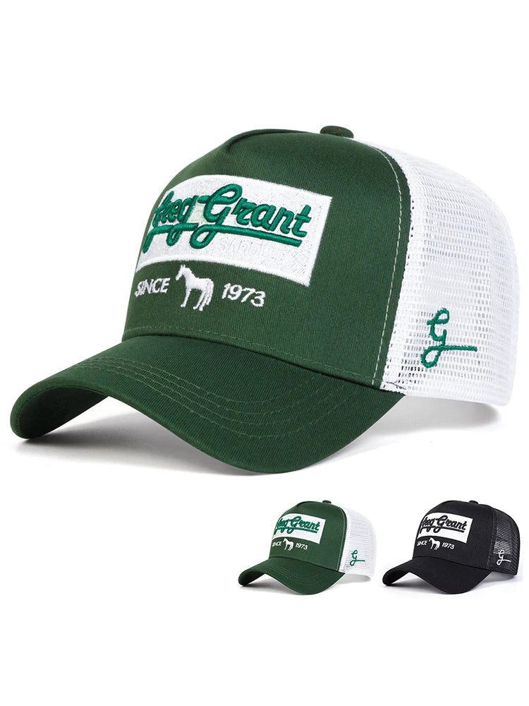 Unisex SINCE 1973 Letter Embroidery Baseball Net Caps Spring and Summer Outdoor Adjustable Casual Hats Hip Hop Hat Sunscreen Hat