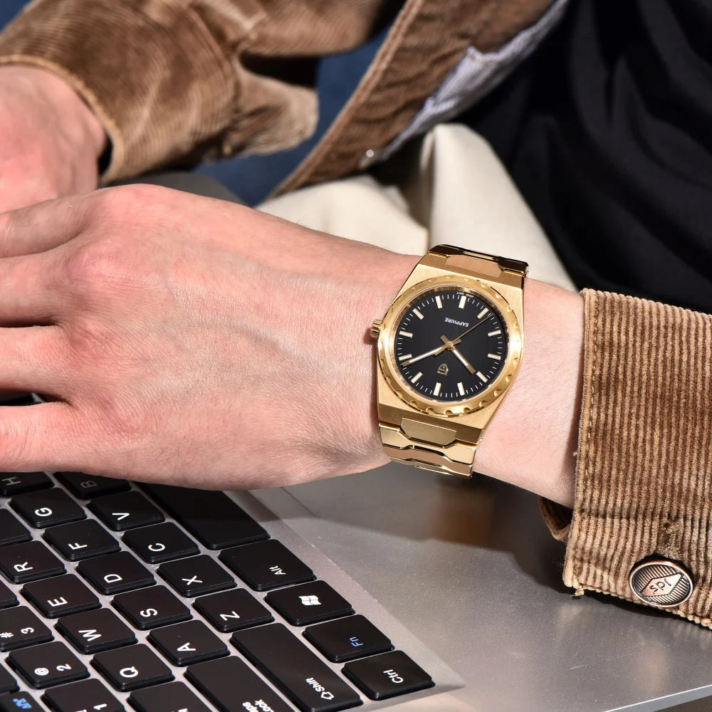 PAGANI DESIGN 2025 New Thin 7mm Fashion Men Quartz Watch V2 Stainless Steel Sapphire 10Bar Waterproof C3 reloj hombre